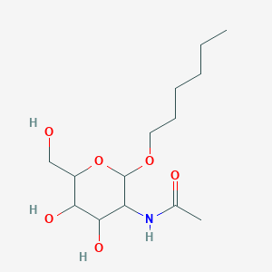 N-[2-hexoxy-4,5-dihydroxy-6-(hydroxymethyl)oxan-3-yl]acetamide