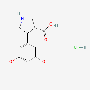 4-(3,5-Dimethoxyphenyl)pyrrolidine-3-carboxylic acid;hydrochloride