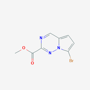 molecular formula C8H6BrN3O2 B12096466 Methyl 7-bromopyrrolo[2,1-f][1,2,4]triazine-2-carboxylate 