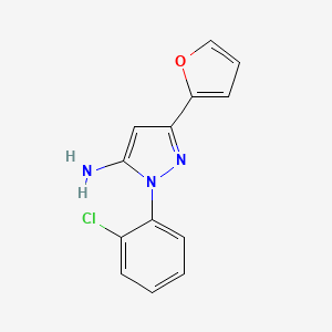 molecular formula C13H10ClN3O B12096488 1-(2-chlorophenyl)-3-(2-furyl)-1H-pyrazol-5-amine CAS No. 956751-80-7