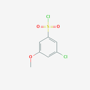 molecular formula C7H6Cl2O3S B12096531 3-Chloro-5-methoxybenzenesulfonyl chloride 