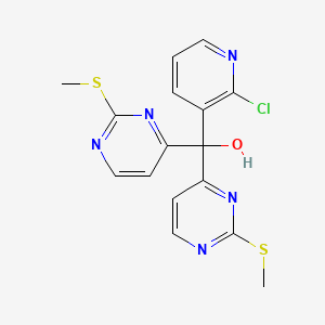 molecular formula C16H14ClN5OS2 B12096537 (2-Chloropyridin-3-yl)bis(2-(methylthio)pyrimidin-4-yl)methanol 