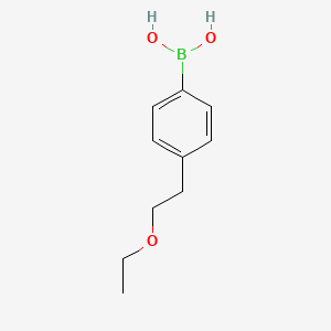 molecular formula C10H15BO3 B12096592 Boronic acid, [4-(2-ethoxyethyl)phenyl]- CAS No. 160061-49-4