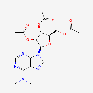 molecular formula C18H23N5O7 B12096595 Adenosine, N,N-dimethyl-, 2',3',5'-triacetate CAS No. 31199-61-8