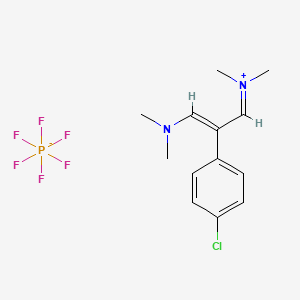 (E)-N-(2-(4-Chlorophenyl)-3-(dimethylamino)allylidene)-N-methylmethanaminium hexafluorophosphate