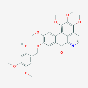 molecular formula C29H27NO9 B12096619 1,2,3,10-Tetramethoxy-9-(2-hydroxy-4,5-dimethoxybenzyloxy)oxoaporphine 