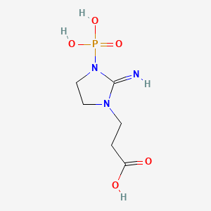 molecular formula C6H12N3O5P B1209665 1-Carboxyethyl-2-iminoimidazolidine-3-phosphate CAS No. 84744-77-4