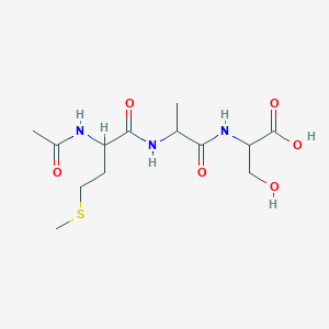 molecular formula C13H23N3O6S B12096655 2-[2-[(2-Acetamido-4-methylsulfanylbutanoyl)amino]propanoylamino]-3-hydroxypropanoic acid 