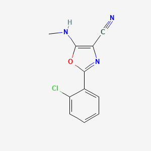 molecular formula C11H8ClN3O B1209672 2-(2-氯苯基)-5-(甲基氨基)-4-恶唑腈 