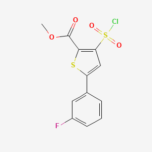 Methyl 3-(chlorosulfonyl)-5-(3-fluorophenyl)thiophene-2-carboxylate