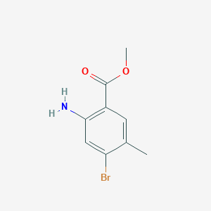 molecular formula C9H10BrNO2 B12096782 Methyl 2-amino-4-bromo-5-methylbenzoate 