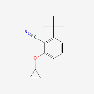 molecular formula C14H17NO B12096811 2-Tert-butyl-6-cyclopropoxybenzonitrile 