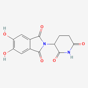 molecular formula C13H10N2O6 B12096817 1H-Isoindole-1,3(2H)-dione, 2-(2,6-dioxo-3-piperidinyl)-5,6-dihydroxy- CAS No. 222991-40-4