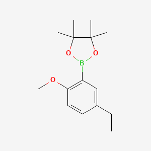 molecular formula C15H23BO3 B12096857 2-(5-ethyl-2-methoxyphenyl)-4,4,5,5-tetramethyl-1,3,2-Dioxaborolane 