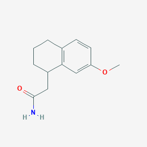 molecular formula C13H17NO2 B12096880 2-(7-Methoxy-1,2,3,4-tetrahydronaphthalen-1-yl)acetamide 