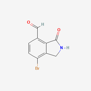 molecular formula C9H6BrNO2 B12096906 7-Bromo-3-oxoisoindoline-4-carbaldehyde 