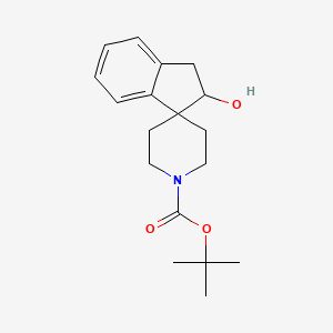 molecular formula C18H25NO3 B12096945 tert-Butyl 2-hydroxy-2,3-dihydrospiro[indene-1,4'-piperidine]-1'-carboxylate 