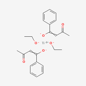 molecular formula C24H28O6Ti B1209696 乙醇盐；3-氧代-1-苯基丁-1-烯-1-醇盐；钛(4+) 