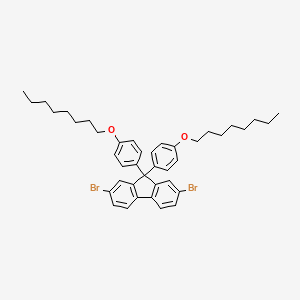 molecular formula C41H48Br2O2 B12096964 2,7-Dibromo-9,9-bis[4-(octyloxy)phenyl]-9H-fluorene CAS No. 634558-40-0