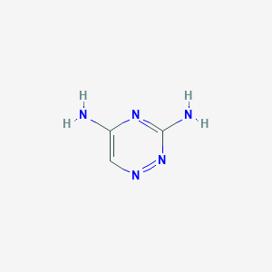 molecular formula C3H5N5 B012097 1,2,4-Triazine-3,5-diamine CAS No. 104405-58-5