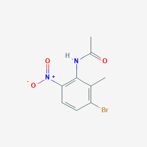 molecular formula C9H9BrN2O3 B12097013 Acetamide, N-(3-bromo-2-methyl-6-nitrophenyl)- 