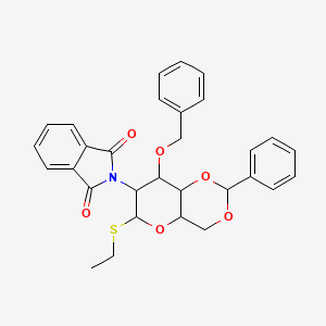 molecular formula C30H29NO6S B12097030 2-[8-(benzyloxy)-6-(ethylsulfanyl)-2-phenyl-hexahydro-2H-pyrano[3,2-d][1,3]dioxin-7-yl]isoindole-1,3-dione 