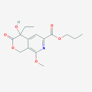 propyl 4-ethyl-4-hydroxy-8-methoxy-3-oxo-1H-pyrano[3,4-c]pyridine-6-carboxylate