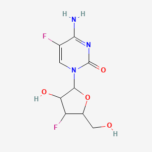 molecular formula C9H11F2N3O4 B12097052 3'-Deoxy-3',5-difluorocytidine 