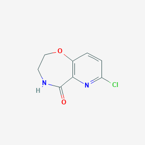 molecular formula C8H7ClN2O2 B12097120 7-chloro-3,4-dihydro-2H-pyrido[2,3-f][1,4]oxazepin-5-one 