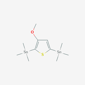 molecular formula C11H22OSSn2 B12097149 (3-Methoxythiophene-2,5-diyl)bis(trimethylstannane) 