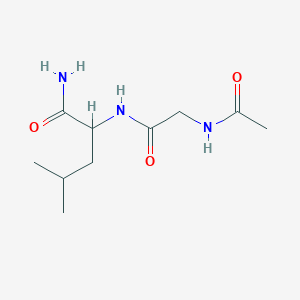 2-[(2-Acetamidoacetyl)amino]-4-methylpentanamide