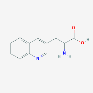 molecular formula C12H12N2O2 B12097168 2-Amino-3-(quinolin-3-yl)propanoic acid CAS No. 1954-41-2