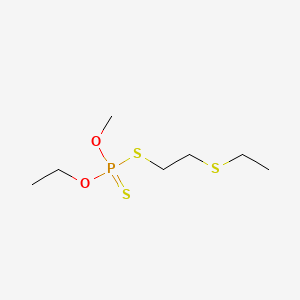 molecular formula C7H17O2PS3 B1209718 O-Methyl O-ethyl S-(2-ethylthioethyl) dithiophosphate CAS No. 7421-50-3
