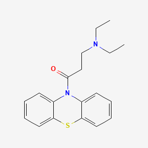 molecular formula C19H22N2OS B1209719 10-(beta-Diethylaminopropionyl)phenothiazine CAS No. 3576-47-4