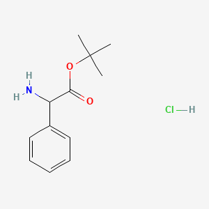 molecular formula C12H18ClNO2 B12097244 Tert-butyl 2-amino-2-phenylacetate hydrochloride 