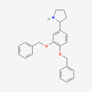 molecular formula C24H25NO2 B12097293 4-((2S)Pyrrolidin-2-YL)-1,2-bis(phenylmethoxy)benzene 