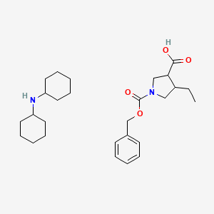 (3R,4S)-1-((benzyloxy)carbonyl)-4-ethylpyrrolidine-3-carboxylic acid Dicyclohexylamine Salt