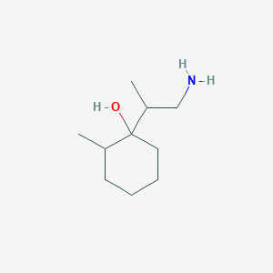 molecular formula C10H21NO B12097377 1-(1-Aminopropan-2-yl)-2-methylcyclohexan-1-ol 