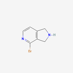 molecular formula C7H7BrN2 B12097434 4-Bromo-2,3-dihydro-1H-pyrrolo[3,4-C]pyridine 