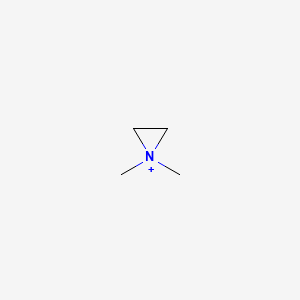 molecular formula C4H10N+ B1209752 1,1-Dimethylaziridinium 