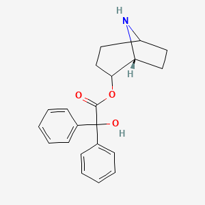 molecular formula C21H23NO3 B1209759 Tropanyl benzylate CAS No. 64471-34-7