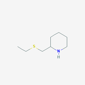 molecular formula C8H17NS B12097595 2-[(Ethylsulfanyl)methyl]piperidine 