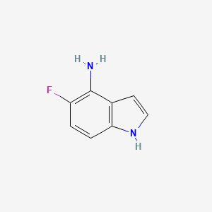 molecular formula C8H7FN2 B12097652 5-Fluoro-1H-indol-4-amine 