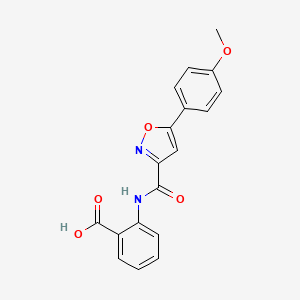 molecular formula C18H14N2O5 B12097657 2-(5-(4-Methoxyphenyl)isoxazole-3-carboxamido)benzoicacid 