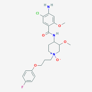 molecular formula C23H29ClFN3O5 B12097675 4-Amino-5-chloro-N-[1-[3-(4-fluorophenoxy)propyl]-3-methoxy-1-oxido-4-piperidinyl]-2-methoxybenzamide CAS No. 104860-75-5