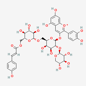 molecular formula C41H45O22+ B12097734 Cyanidin 3-xylosyl(coumaroylglucosyl)galactoside CAS No. 142506-21-6