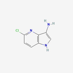 molecular formula C7H6ClN3 B12097747 5-chloro-1H-pyrrolo[3,2-b]pyridin-3-amine 