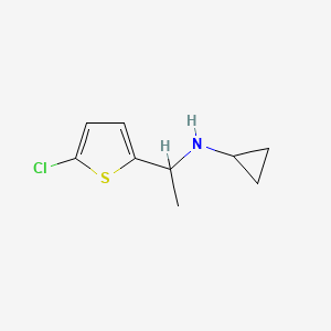 molecular formula C9H12ClNS B12097783 N-[1-(5-chlorothiophen-2-yl)ethyl]cyclopropanamine 