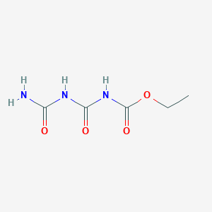 molecular formula C5H9N3O4 B120978 ethyl N-(carbamoylcarbamoyl)carbamate CAS No. 154020-13-0