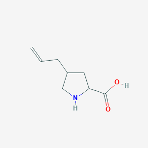 molecular formula C8H13NO2 B12097827 4-Prop-2-enylpyrrolidine-2-carboxylic acid 